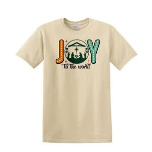 Christian Christmas Shirt  Women Joy to the World Top Unisex Holiday Tees